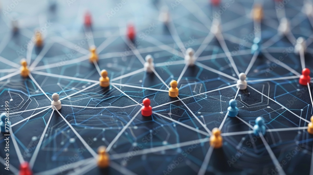Network graph visualizing the relationships between different financial stakeholders